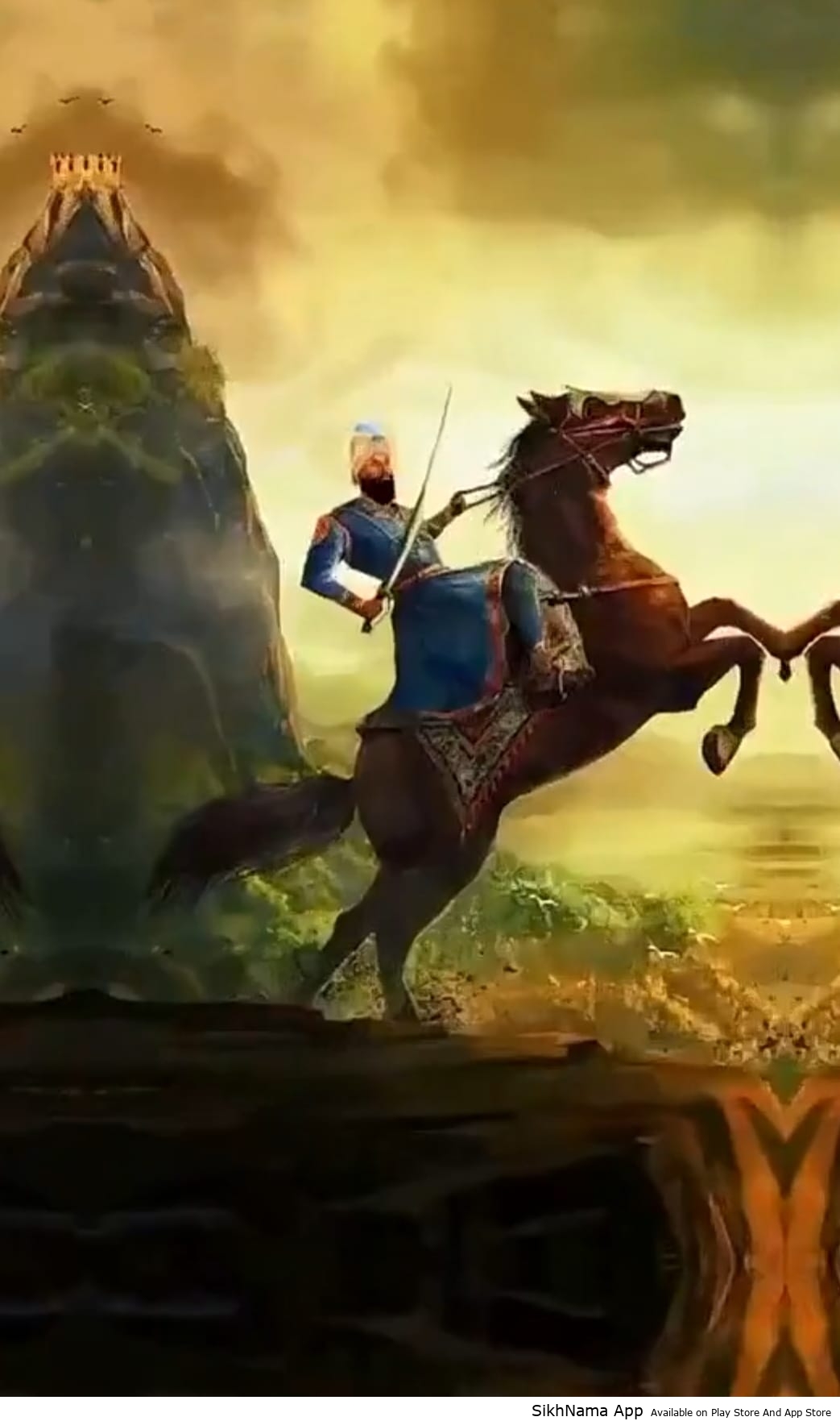 guru gobind singh ji on horse